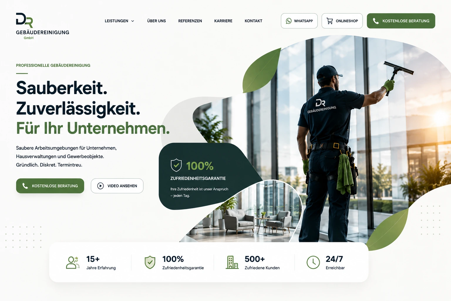 Gebäudereinigung Aufträge gewinnen Website erstellen